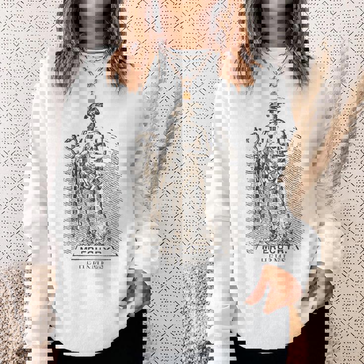 マーキュリー、エルメスの神、泥棒、スポーツ、アスリート スウェットシャツ 彼女への贈り物