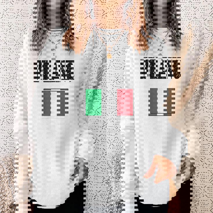 ミラノ イタリア ミラノ イタリー 旗 イタリアン スウェットシャツ 彼女への贈り物