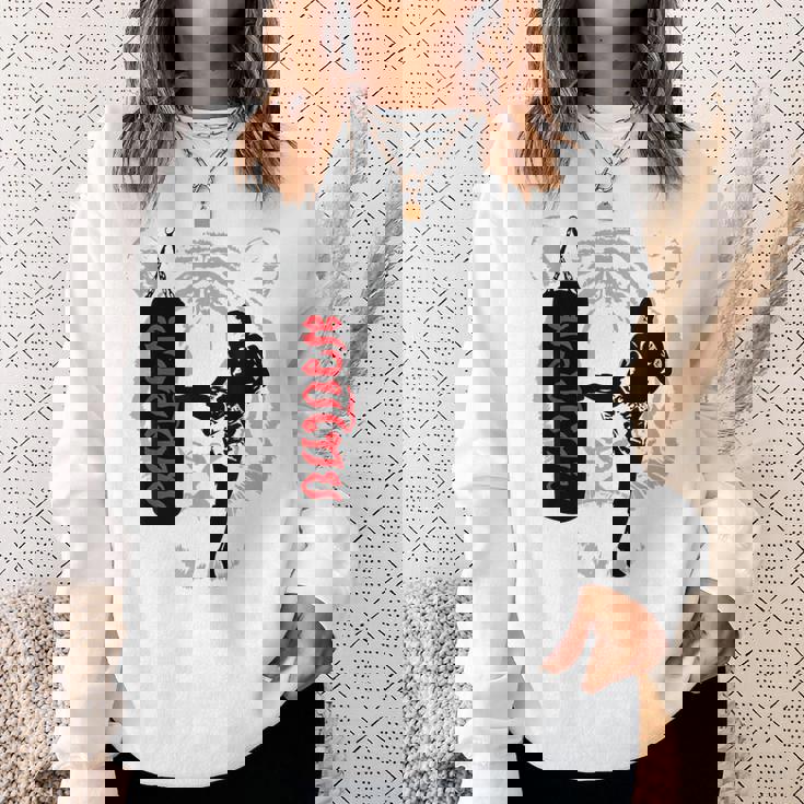 ムエタイ 格闘技 タイ ボクシング コーチ 恋人へのギフト スウェットシャツ 彼女への贈り物