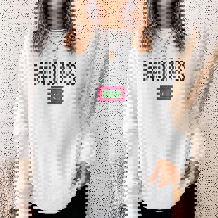 モルディブ国旗-お土産モルディブ。 スウェットシャツ 彼女への贈り物