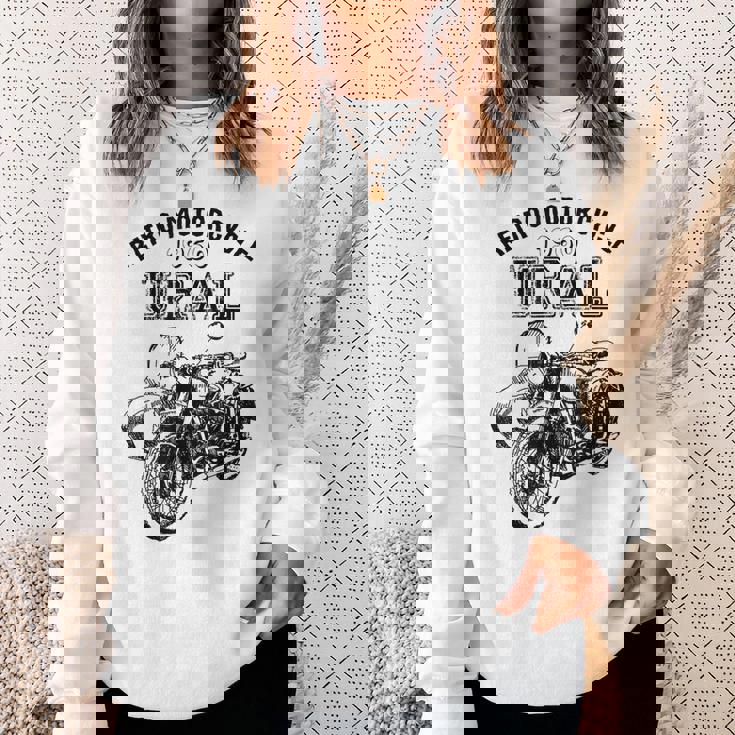 レトロモーターサイクルウラルtシャツ-ヴィンテージサイドカーモーターバイク スウェットシャツ 彼女への贈り物