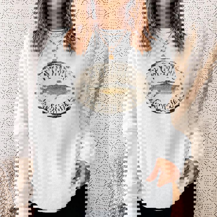 ワイオミング ジャクソン ホール トラウト 魚 フライフィッシング ビンテージ スウェットシャツ 彼女への贈り物