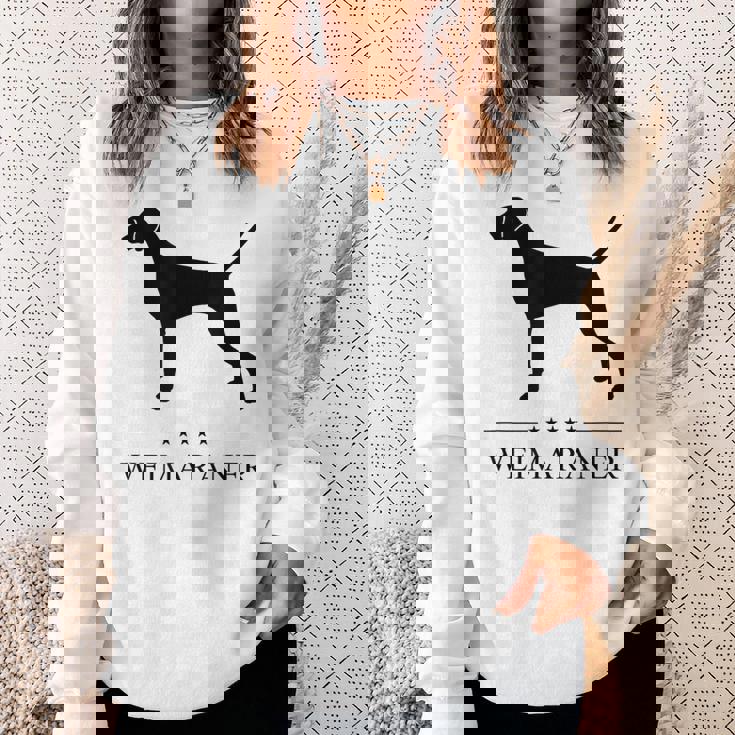 ワイマラナー ブラック シルエット スウェットシャツ 彼女への贈り物