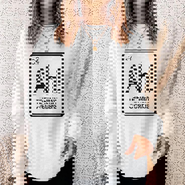 周期表 Ah 驚き元素 化学 科学 駄洒落。 スウェットシャツ 彼女への贈り物