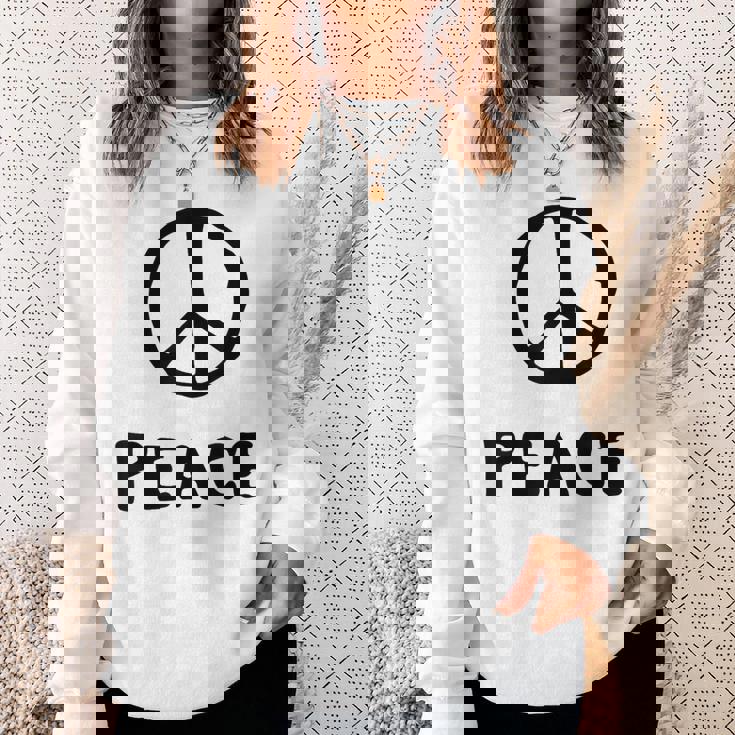 平和の印 平和のシンボル 世界平和 希望 調和 Peaceign World Peaceymbol Hope スウェットシャツ 彼女への贈り物