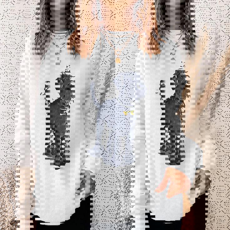 愉快なジャイアントシュナウザー Ichnauzer ギフト ドッグファン 長袖tシャツ スウェットシャツ 彼女への贈り物