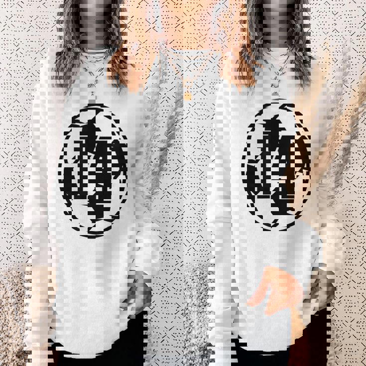 数字 14 Fourn サッカーボール Futbol スウェットシャツ 彼女への贈り物