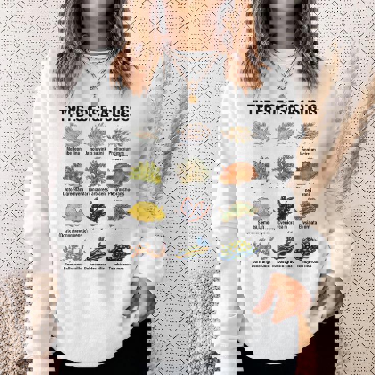 海洋ナメクジの種類科学海洋生物学チャート スウェットシャツ 彼女への贈り物