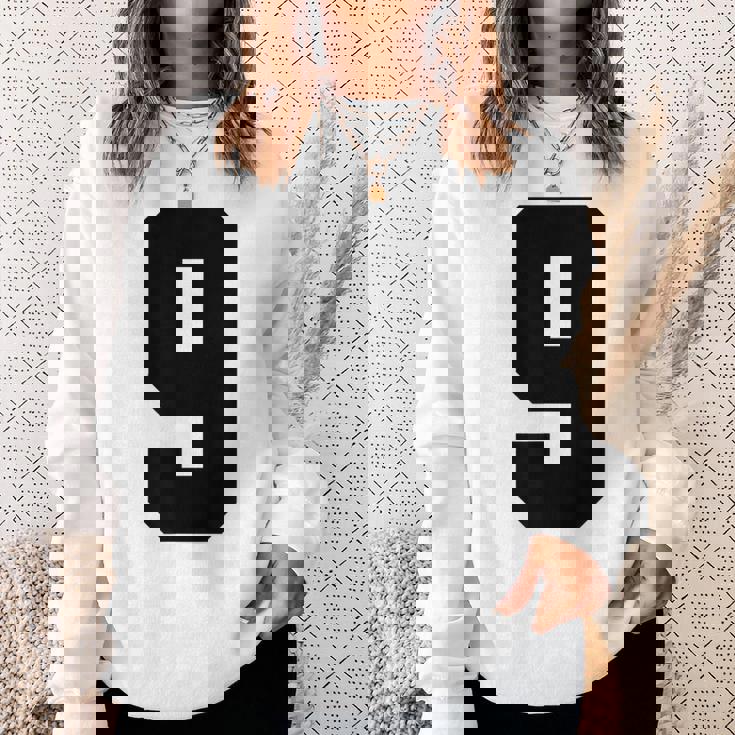 番号9 ナインスポーツジャージ 誕生日年齢 ラッキーナンバーブラック スウェットシャツ 彼女への贈り物