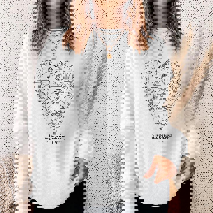 私は物理科学が大好きです数学グラフ数式方程式オタクオタク賢い学生教師 スウェットシャツ 彼女への贈り物