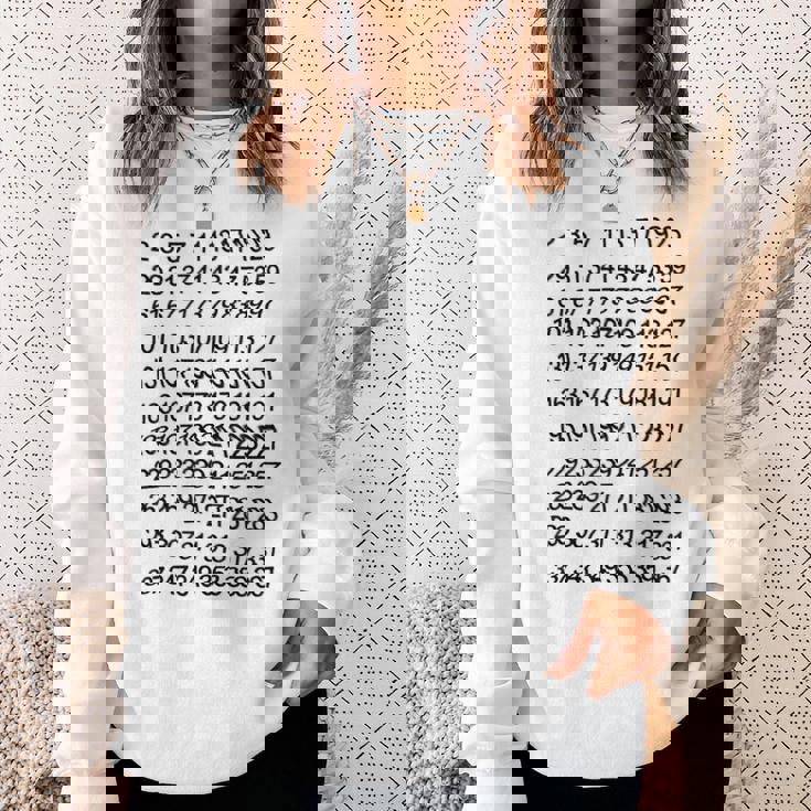 素数 数学 数式 公式 元素記号 化学式 物理 虚数 周期表 円周率 メンズ キッズ 子供 白 プリントosu スウェットシャツ 彼女への贈り物