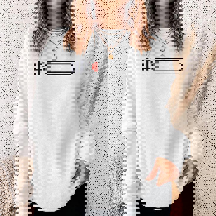 絶不調を伝える ピクセルアートパロディデザイン スウェットシャツ 彼女への贈り物