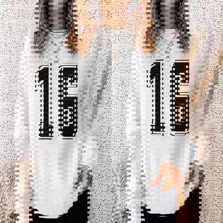 背番号 16 チーム短大スポーツ背番号付きユニフォーム スウェットシャツ 彼女への贈り物