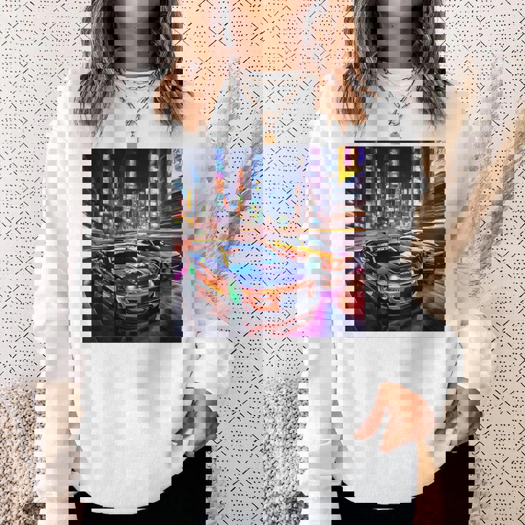 背面にjdmドリフトレーシングカー東京ドリフトスカイライン2台。 スウェットシャツ 彼女への贈り物