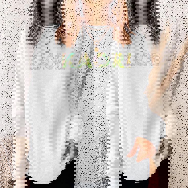 色鉛筆ネームデザインKaori スウェットシャツ 彼女への贈り物