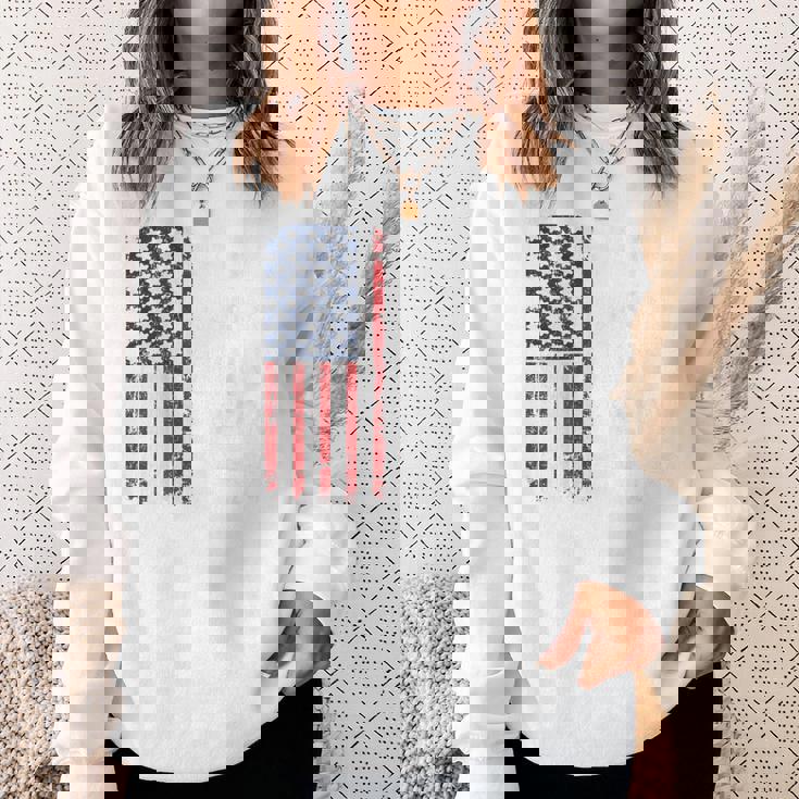 葉巻ウィスキーガン&フリーダム アメリカ国旗 7月4日 バック スウェットシャツ 彼女への贈り物