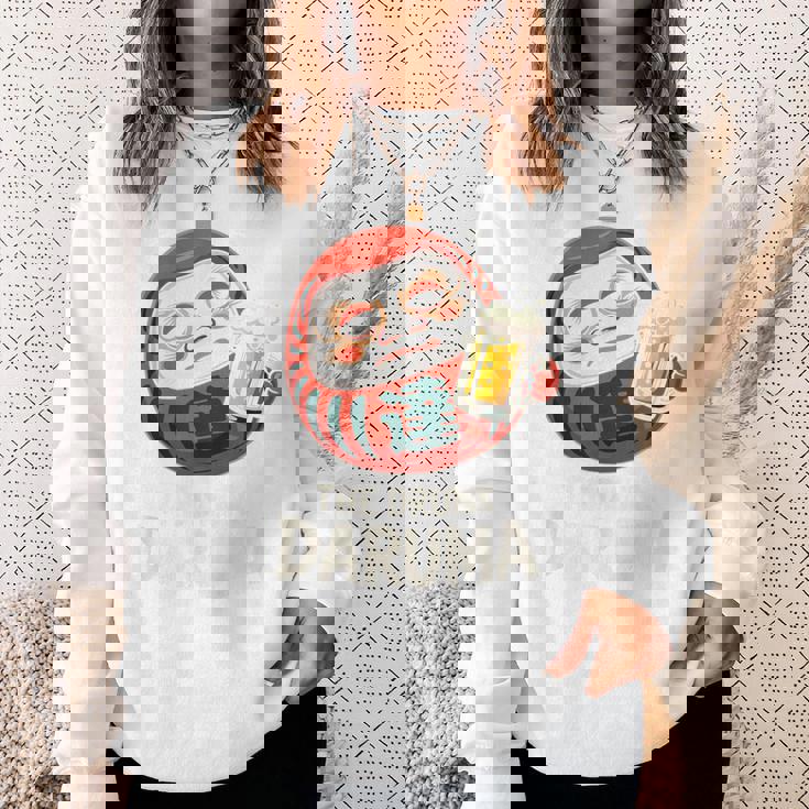 酔っぱらい だるま 日本の漢字 お土産 ビール アート 日本 ユーモア スウェットシャツ 彼女への贈り物