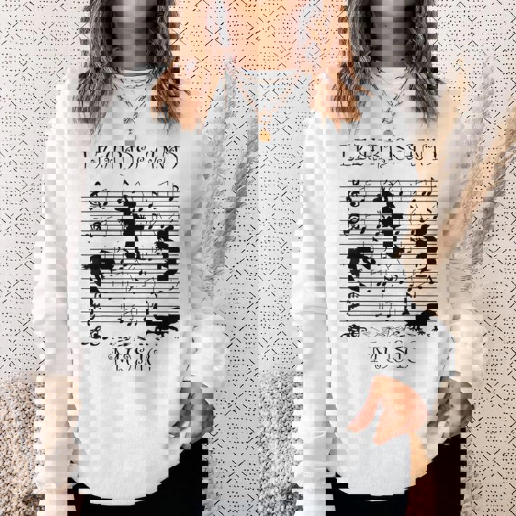 音楽とトカゲ ヤモリ ミュージシャン 爬虫類 スウェットシャツ 彼女への贈り物