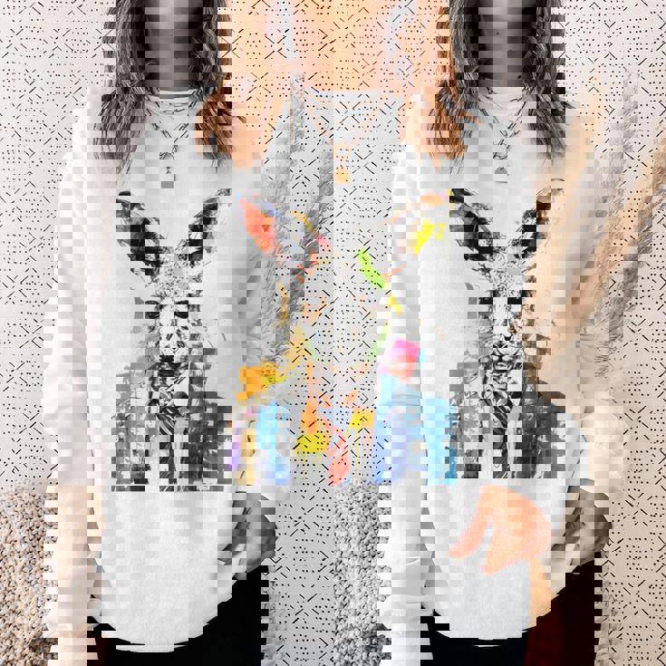 鮮やかなカンガルー、ネクタイ付き。 スウェットシャツ 彼女への贈り物