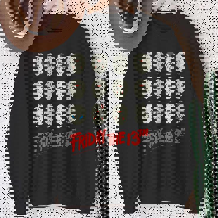 13日の金曜日 ハロウィン デザインマスク 長袖tシャツ スウェットシャツ 年配の女性への贈り物