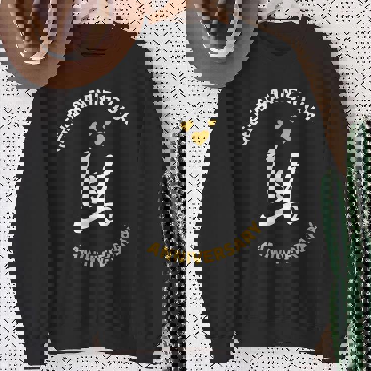 1周年記念1周年記念。 スウェットシャツ 年配の女性への贈り物