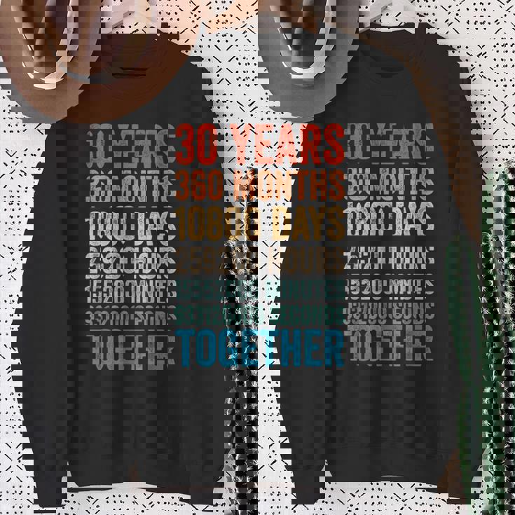 30年記念日 彼 彼女 カップル 30回目の結婚 スウェットシャツ 年配の女性への贈り物