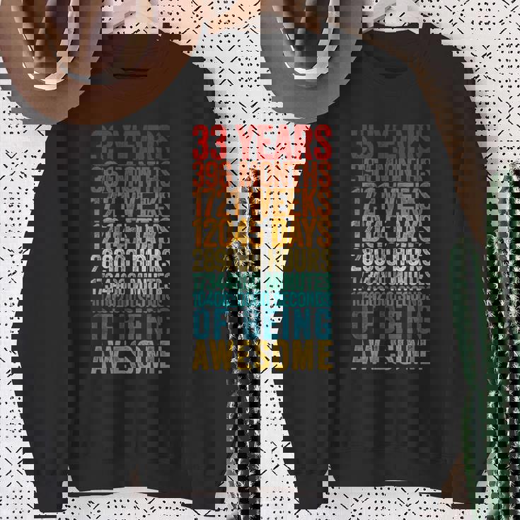 おもしろ 33歳の誕生日シャツ オールドメーター 面白い 33歳ギフト スウェットシャツ 年配の女性への贈り物