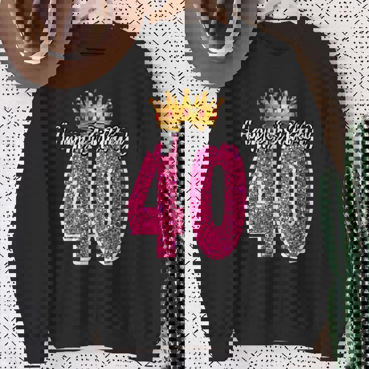 40歳 ハッピーバースデー キュート 40歳 誕生日 マッチング スウェットシャツ 年配の女性への贈り物