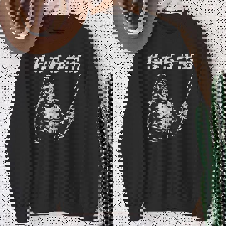 4545135、面白いゴリラリフティングスクワットベンチプレスジム数学 スウェットシャツ 年配の女性への贈り物