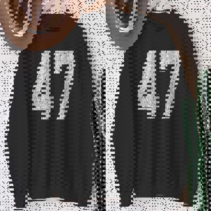 47 ジャージユニフォーム バーシティ スポーツ番号 47歳の誕生日 スウェットシャツ 年配の女性への贈り物