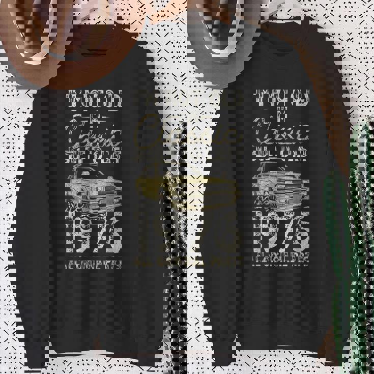 50 歳の誕生日、1976 年以来、クラシックカー、50 歳 スウェットシャツ 年配の女性への贈り物