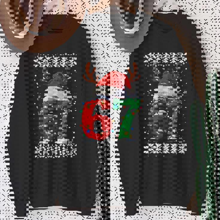 6 7 Couple Pajamas Six Seven Matching 67 Ugly Christmas Sweatshirt Gifts for Old Women