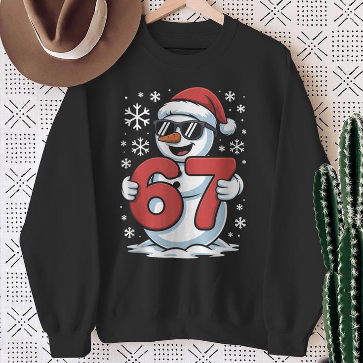 6 7 Snowman Christmas Pajamas 67 Meme Six Seven Bruh Sweatshirt Gifts for Old Women 6 7 Snowman Christmas Pajamas 67 Meme Six Seven Bruh Sweatshirt Gifts for Old Women