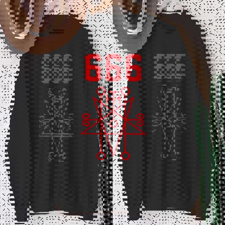 666 悪魔 悪魔のペンタグラム 獣のマーク スウェットシャツ 年配の女性への贈り物