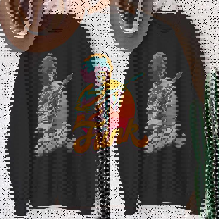 70年代レトロ・ファンク・アフロ・バンド・ギタリスト ジャズ・ファンク&ソウル スウェットシャツ 年配の女性への贈り物