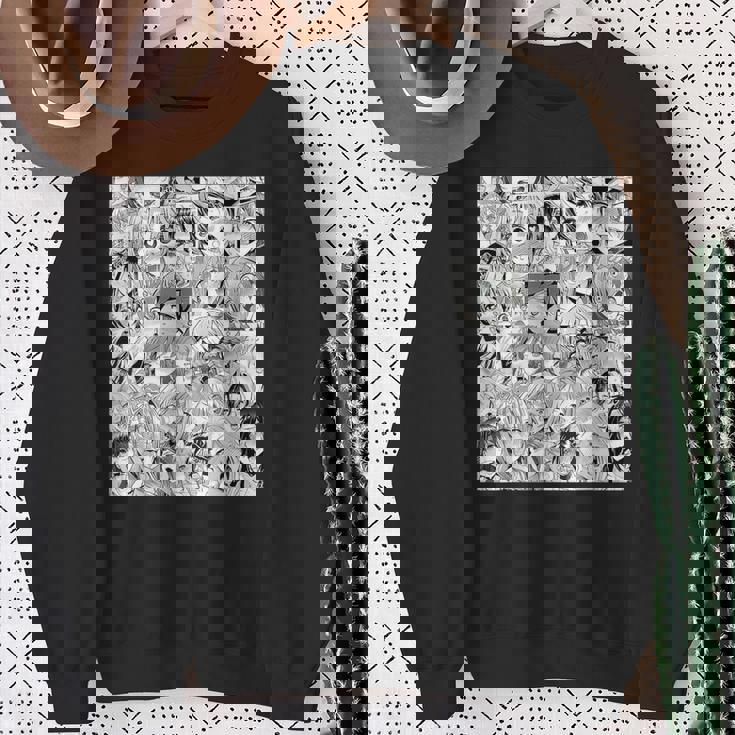 Ahegao オタクアニメ 垂れ下がるよだれアニメ Weeb Love スウェットシャツ 年配の女性への贈り物