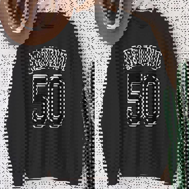 Around 50 アラフィフ（五十歳 50才）【ユニフォーム風】誕生日 50代 面白 スウェットシャツ 年配の女性への贈り物