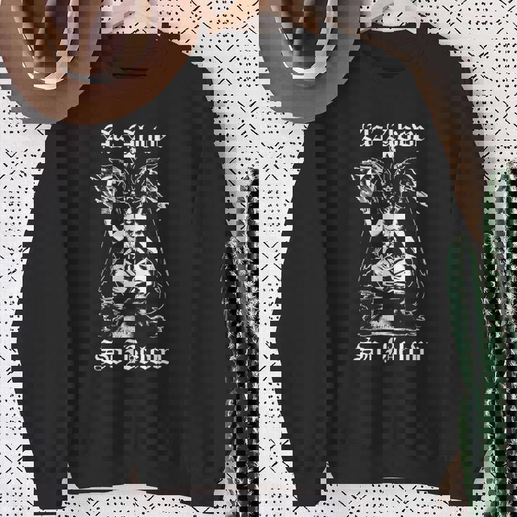 As Aboveo Below Baphomet ブラックマジックデビル 長袖tシャツ スウェットシャツ 年配の女性への贈り物