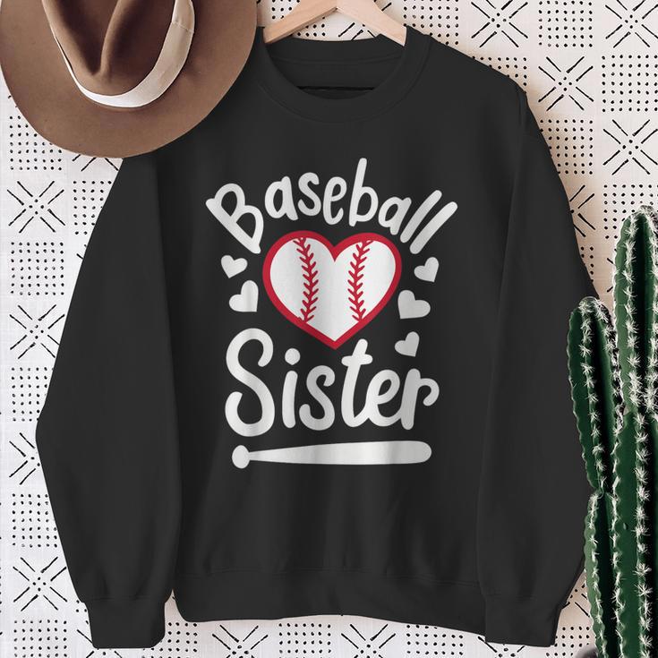 Baseballister At Heart プレイヤーズシスター、ベースボールシス スウェットシャツ 年配の女性への贈り物