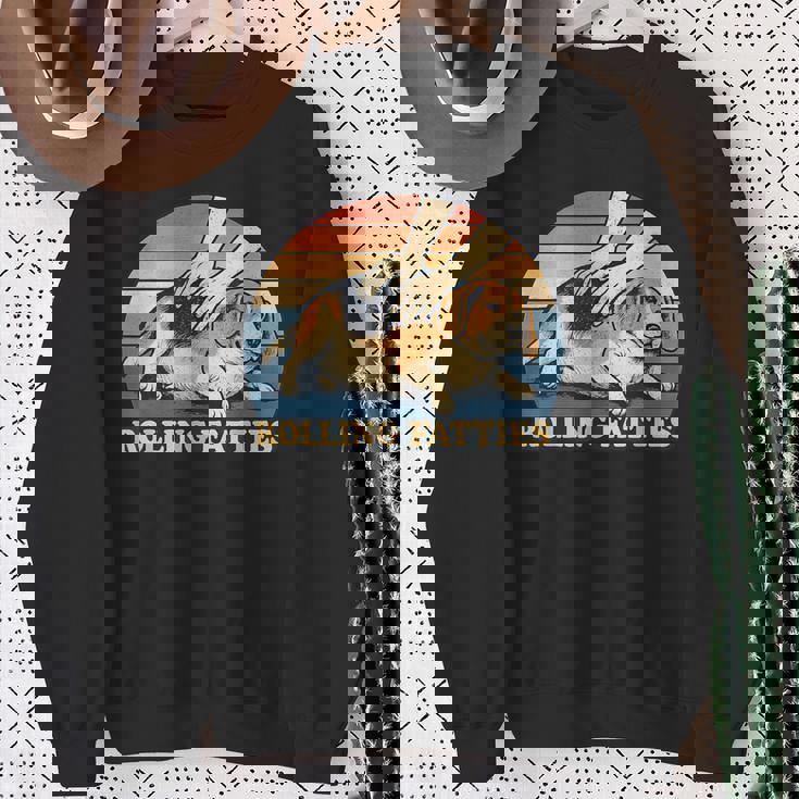 Beagle Rolling Fatties 駄洒落ジョーク 犬好き スウェットシャツ 年配の女性への贈り物