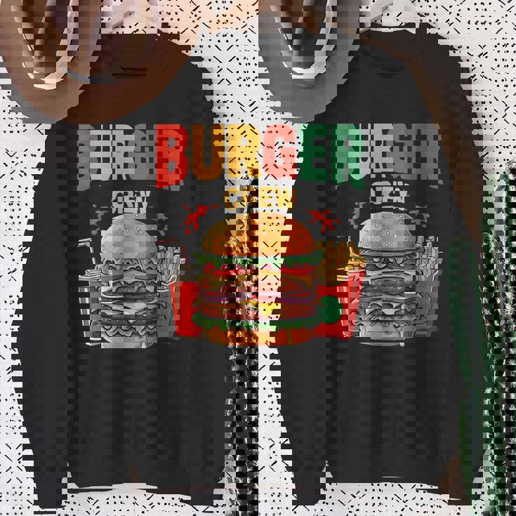 Berger Crew Hamburger Cheeseburger Fast Food Lovers スウェットシャツ 年配の女性への贈り物