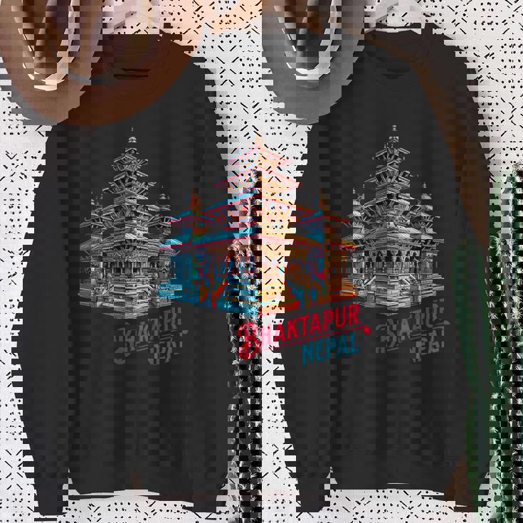 Bhaktapur Durbar スクエア 寺院 ネパール建築 スウェットシャツ 年配の女性への贈り物