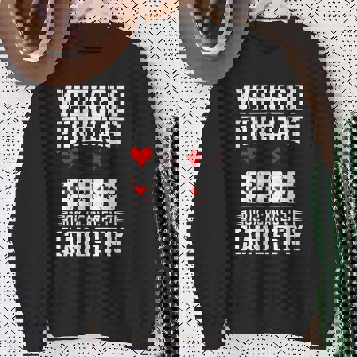 Cardistry デッキカード フローリッシュ トリック トランプ トレーナー 長袖tシャツ スウェットシャツ 年配の女性への贈り物