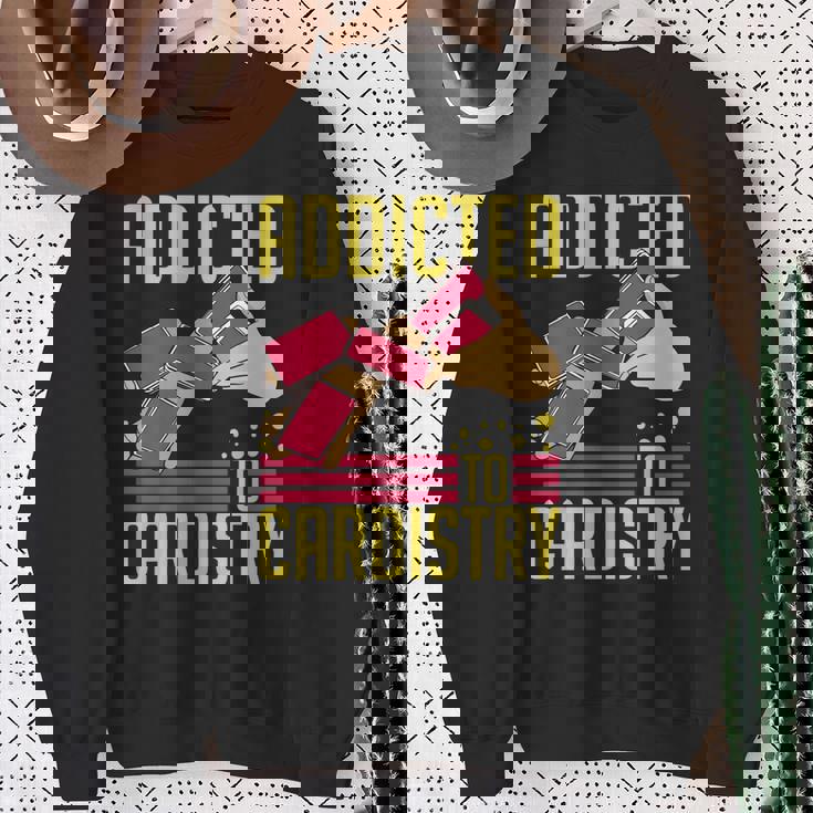 Cardistry マジック トランプ トレーニング トリック ストリートアーティスト 長袖tシャツ スウェットシャツ 年配の女性への贈り物