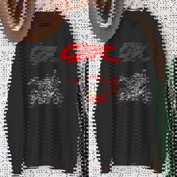 Cbr、オートバイ、オートバイ、ロードレース、バイカー、スポーツバイク、Cbr 長袖tシャツ スウェットシャツ 年配の女性への贈り物