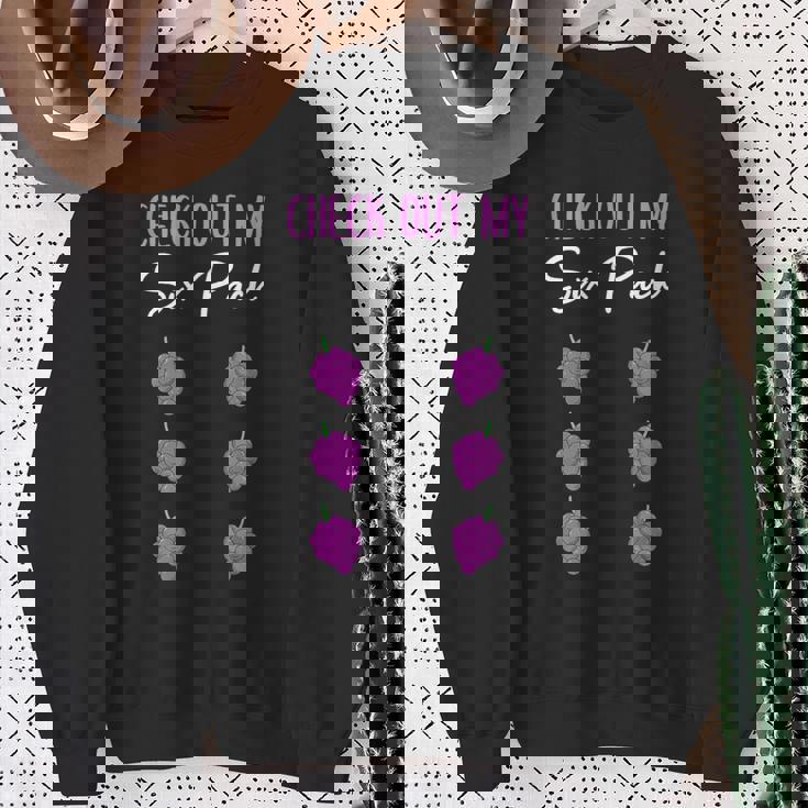 Check Out My 6パック ブドウ柄 スウェットシャツ 年配の女性への贈り物