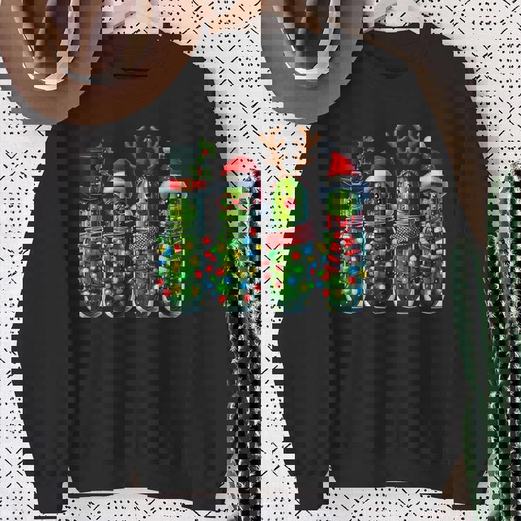 Christmas Pickle Holiday Pickle Jars Santa Ugly Humor Sweatshirt Gifts for Old Women Christmas Pickle Holiday Pickle Jars Santa Ugly Humor Sweatshirt Gifts for Old Women