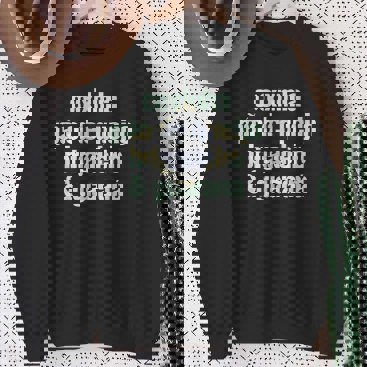 Coxinha Pao De Queijo Brigadeiro & Guarana ブラジル料理 スウェットシャツ 年配の女性への贈り物