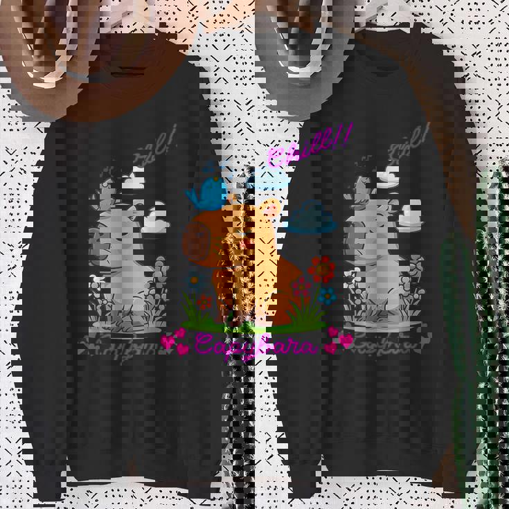 Cute Capybara Kawaii Anime Lover Sweatshirt Gifts for Old Women Cute Capybara Kawaii Anime Lover Sweatshirt Gifts for Old Women