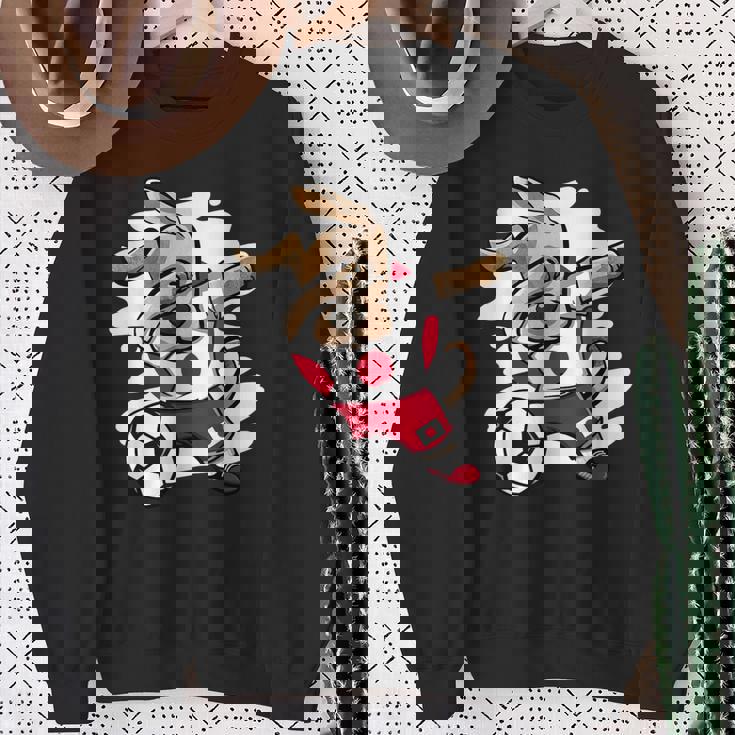 Dabbing Dog Japan サッカーファン ジャージ 日本国旗 フットボール スウェットシャツ 年配の女性への贈り物